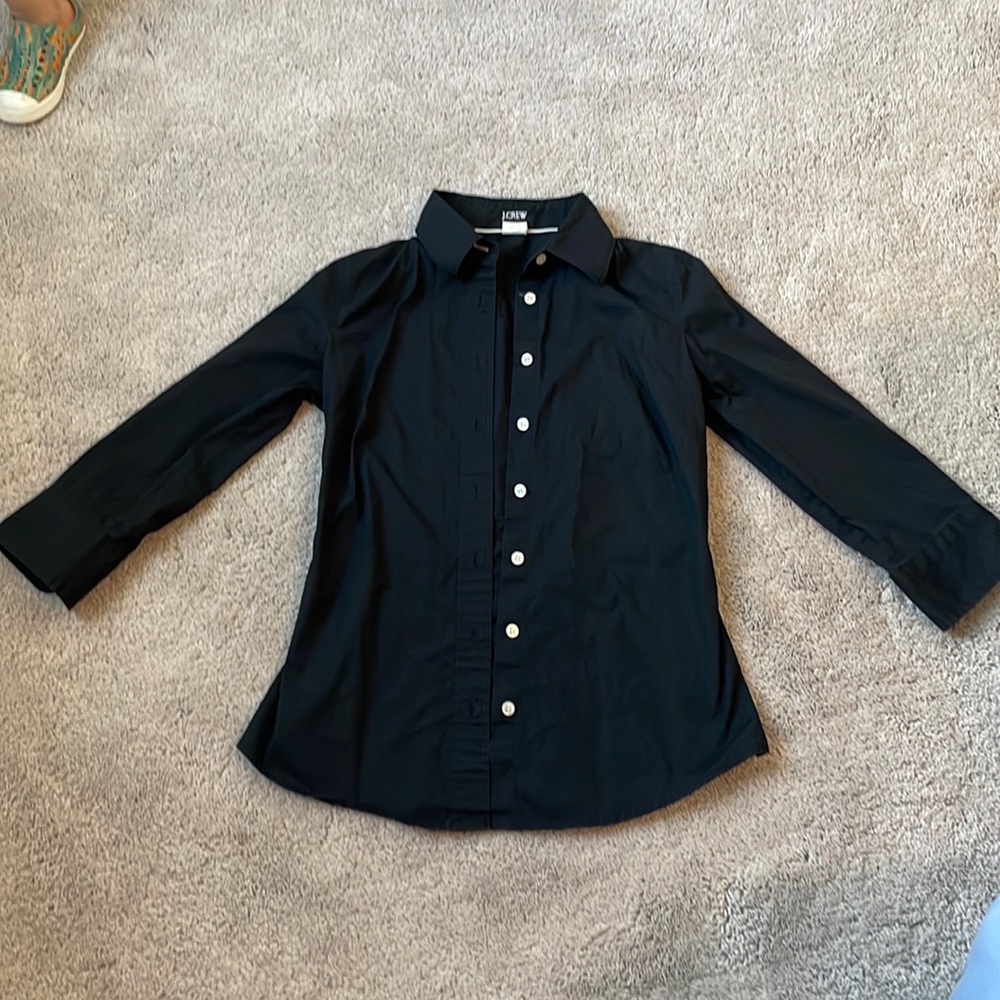 J. Crew Black Button-Down Shirt